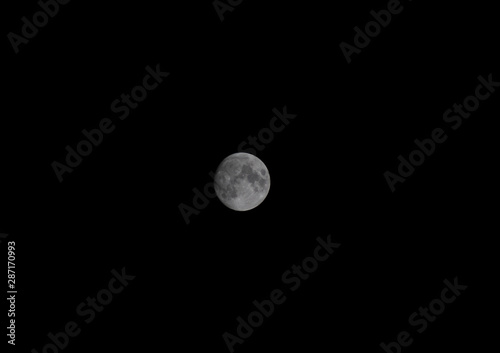 Close up of the moon on a clear night