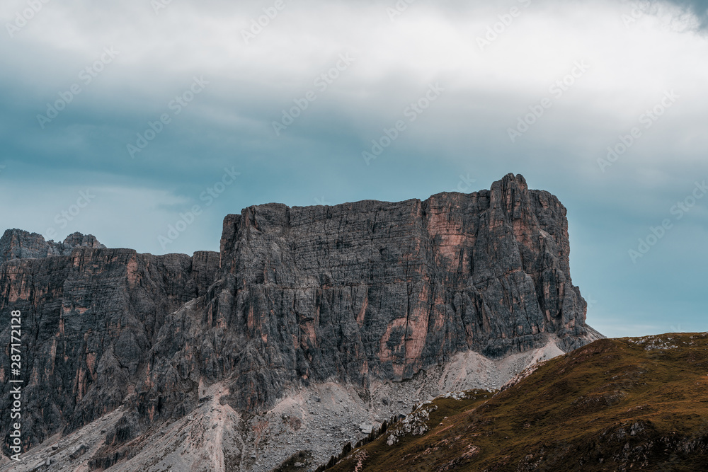 Panoramic view on Dolomites, Italy.