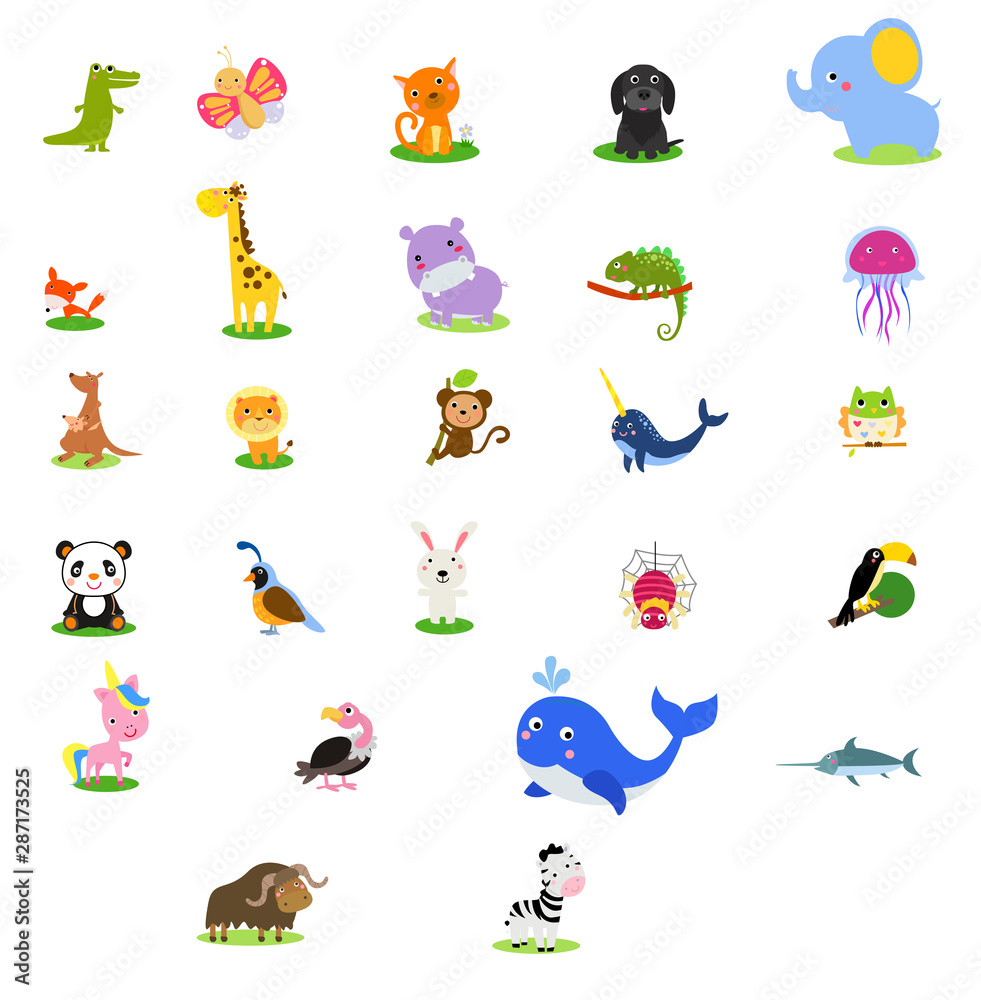 Obraz premium alphabet and animals