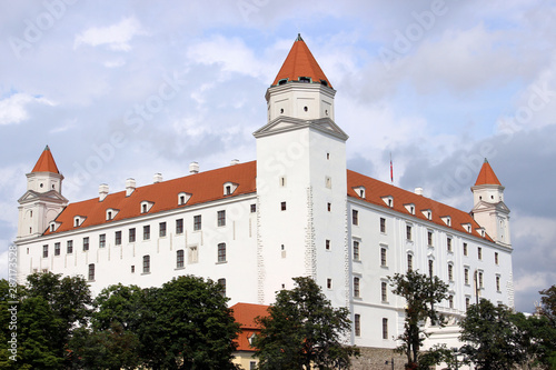 Canvas Print historical white castle of Bratislava, dominating the capital of Slovakia