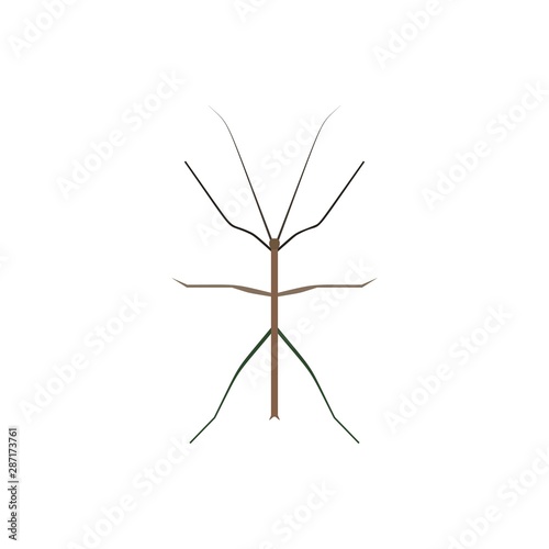 Insect icon in flat style isolated on white background. Vector illustration