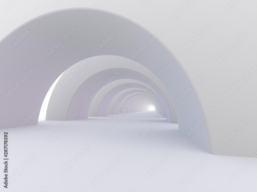 Fototapeta premium Abstract modern architecture background. 3D