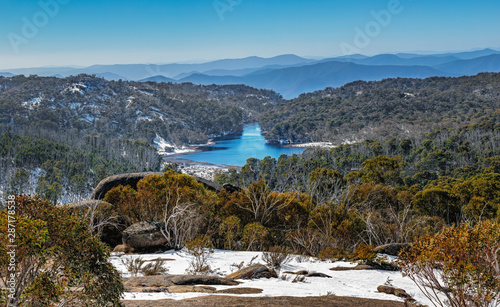 Lake Catani from above Dingo Dell, Mount Buffalo photo