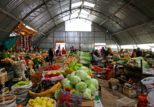Photography Fruit and vegetable market in Cholpon Ata, Kyrgyzstan