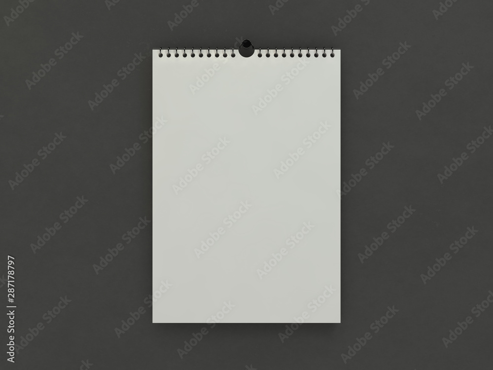 Blank design vertical calendar template with soft shadows. 3D Blank design vertical calendar template with soft shadows. 3D