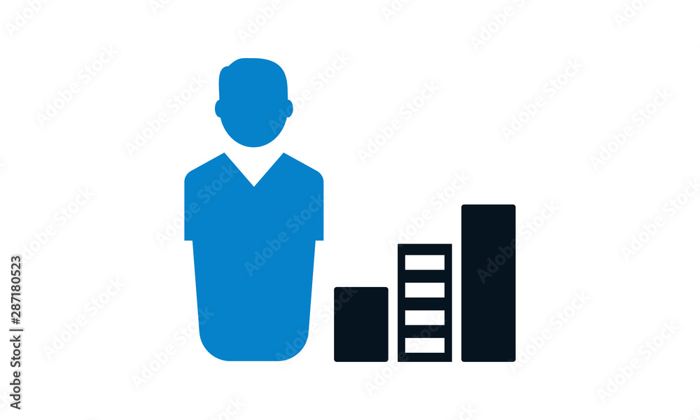 Business report icon for accounting and financial analysis Business report icon for accounting and financial analysis