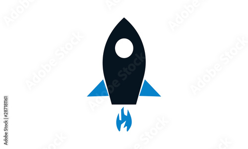 Project launch icon. Simple element illustration.Project launch symbol design from Startup collection. Can be used for web and mobile. photo