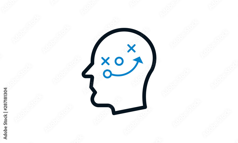 Strategic thinking icon for business and decision-making Strategic thinking icon for business and decision-making