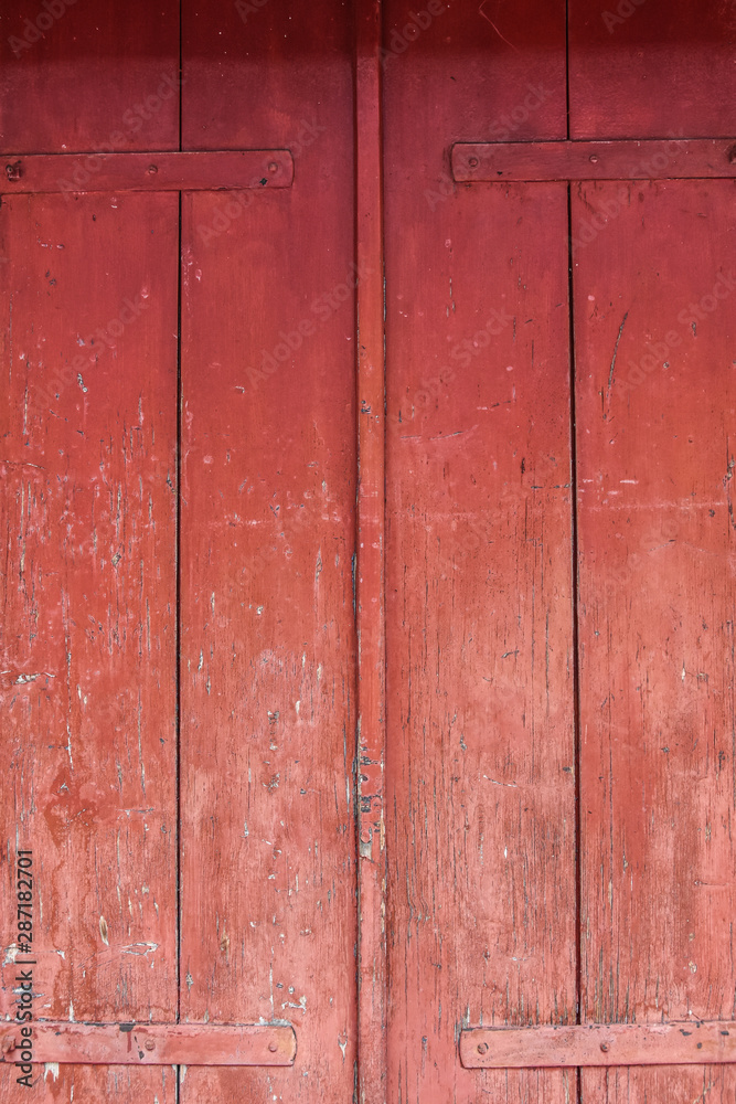 Fototapeta premium Holz Tisch Balken Vintage rot