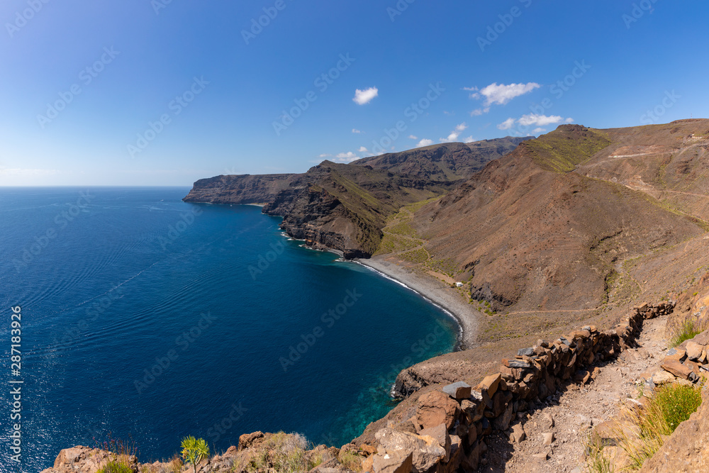 Fototapeta premium La Gomera - Wanderung von El Cabrito nach San Sebastian - Hike from El Cabrito to San Sebastian