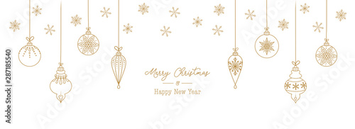 Hand drawn Christmas ball illustration with greetings
