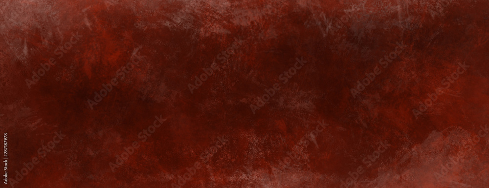 Blood red abstract grunge texture panoramic background