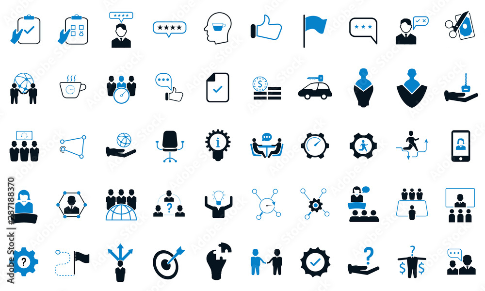 Office and business icon set for web and mobile apps