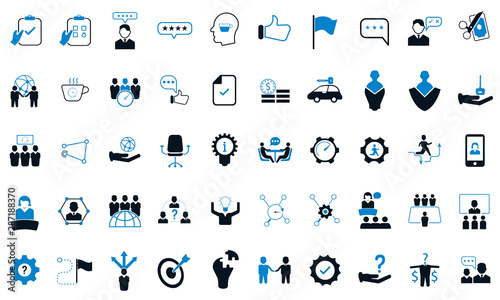 Office and business icon set for web and mobile apps