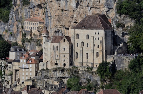View of Rocamadour church embedded in the rock © Christophe