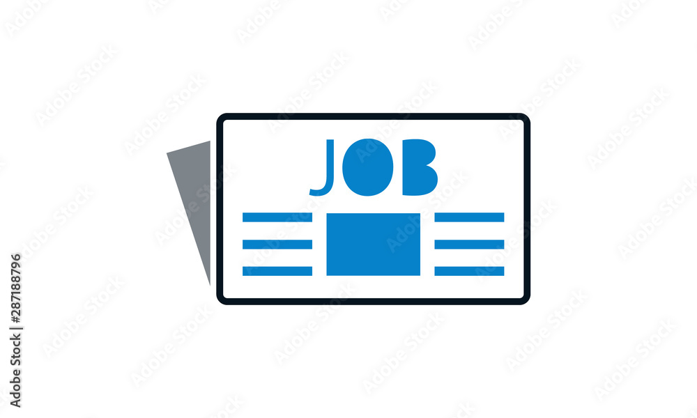Job newspaper icon for job search and career-related websites Job newspaper icon for job search and career-related websites