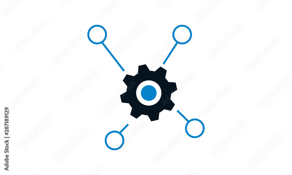 Support network vector icon - illustration