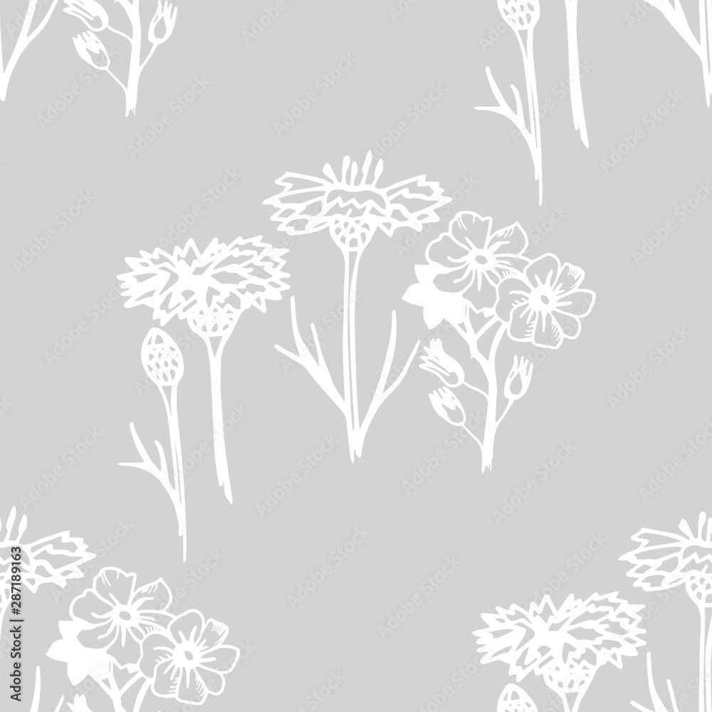 seamless floral pattern with wild flower seamless floral pattern with wild flower
