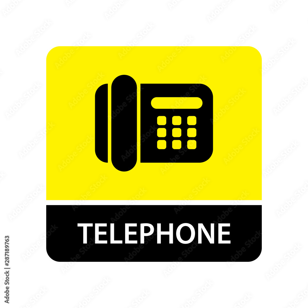 Office telephone icon vector