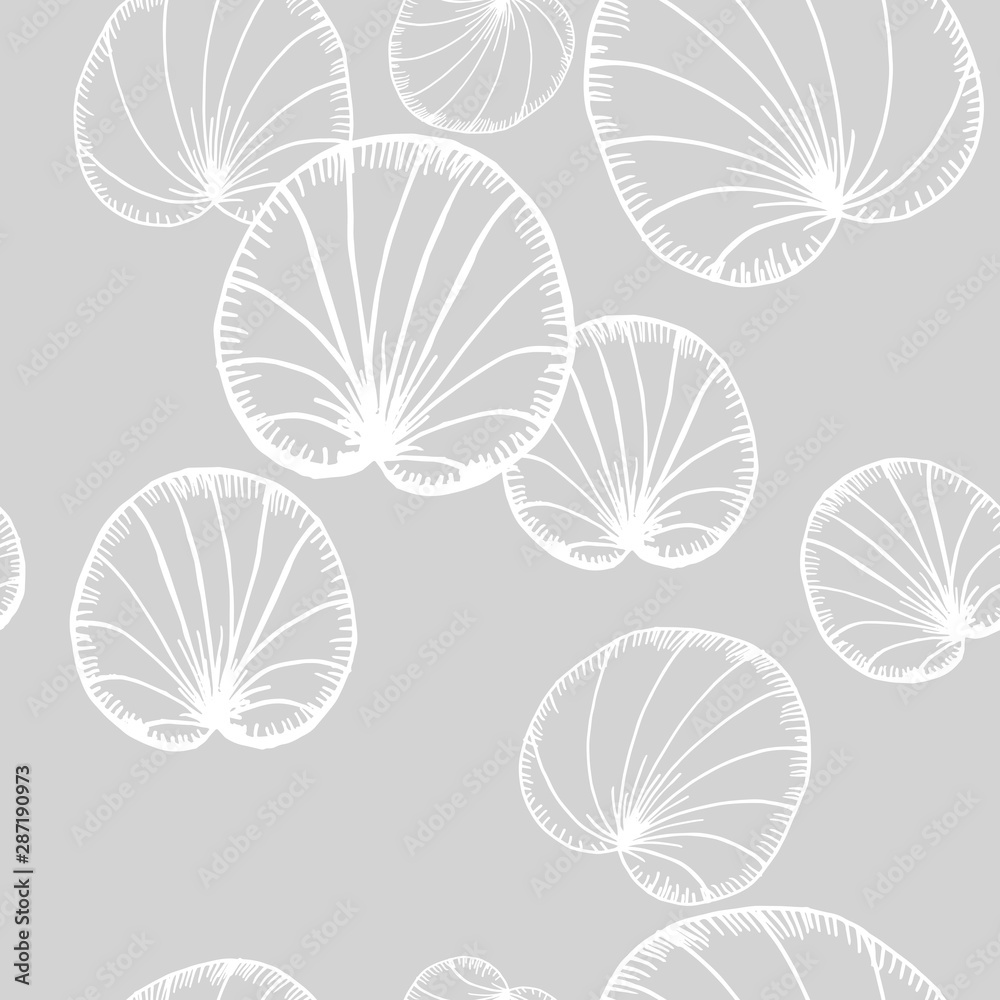 lotus, water lily seamless floral pattern hand drawn sketch lotus, water lily seamless floral pattern hand drawn sketch