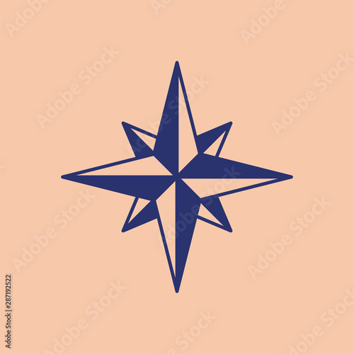 Thief star Russian prison tattoo. Eight-pointed stars Russia sign Prisoner mafia tattooing. criminal symbol