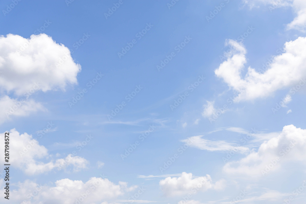 Fototapeta premium blue sky with cloud closeup Blue sky with clouds background blue sky background with tiny clouds Sky daylight. Natural sky composition. Element of design.
