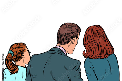 business people man and women backs