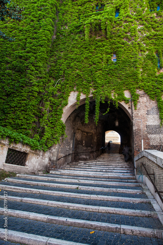 The famous Borgia Ascent in the Monti neighborhood of Rome