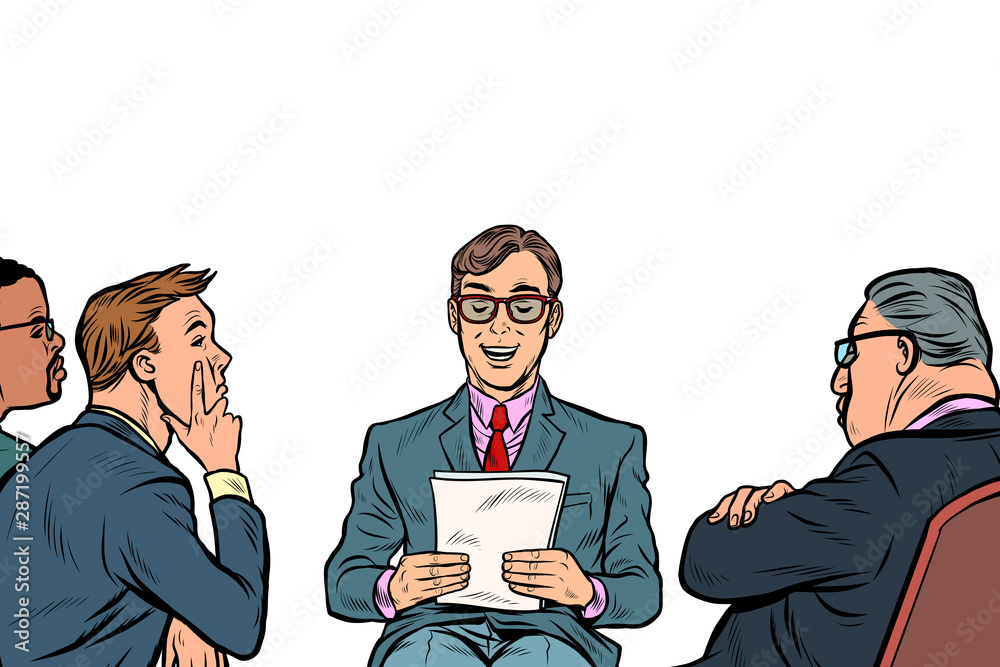 business presentation, a man makes a report business presentation, a man makes a report