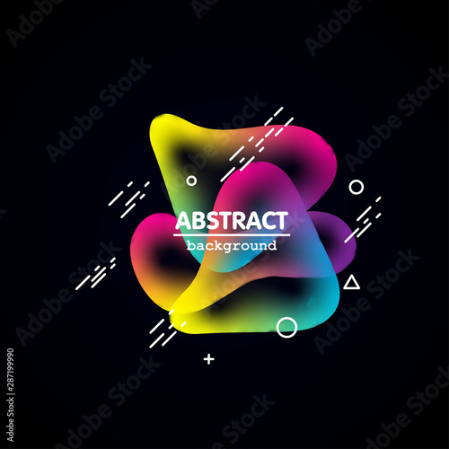 Motion amoeba fluid abstract background paper cut
