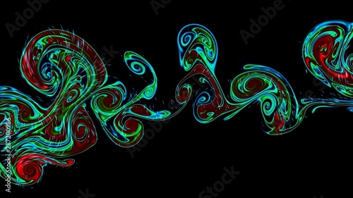Obraz na płótnie New Year's neon rainbow garland. Abstract background on a Christmas theme. Abstract background with neon lines, pattern, wallpaper. w salonie
