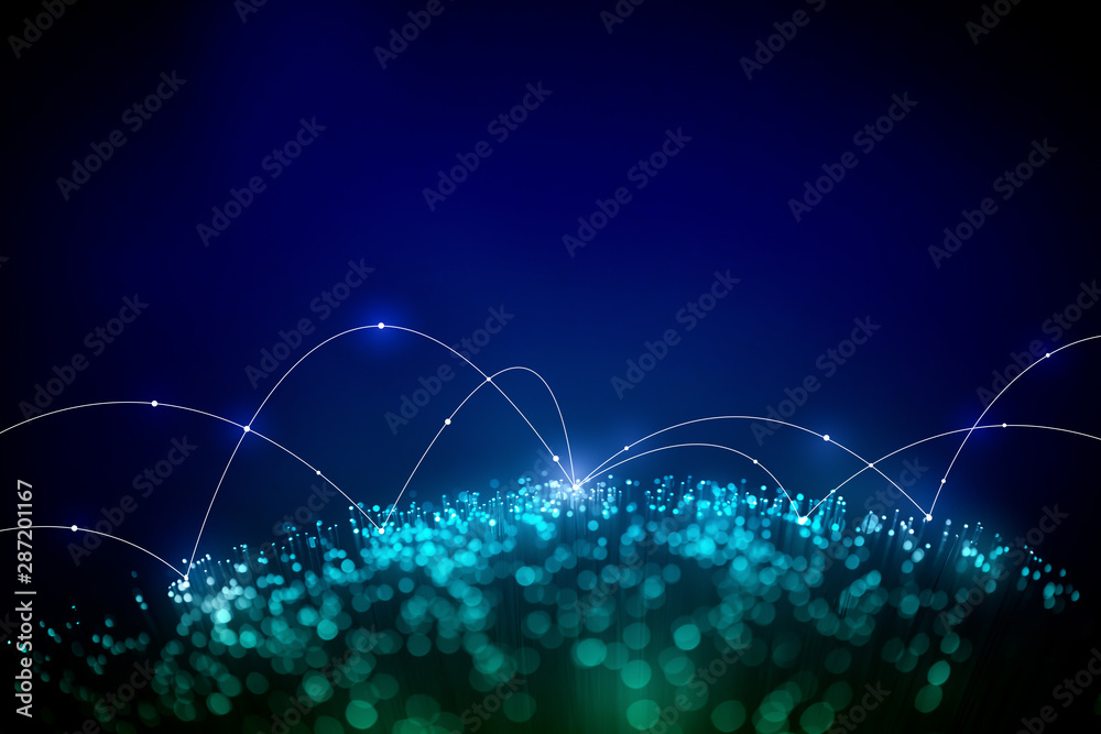Global network for technology and future concept