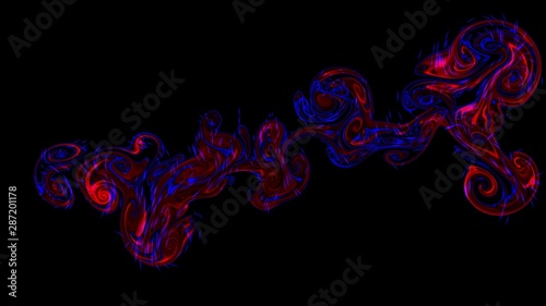 New Year's neon rainbow garland. Abstract background on a Christmas theme. Abstract background with neon lines, pattern, wallpaper.