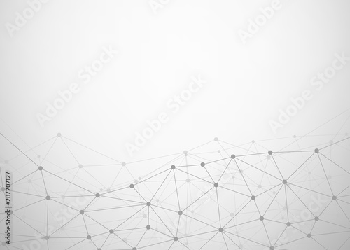 Abstract technology background with connecting dots and lines. Data and technology concept. Internet network connection