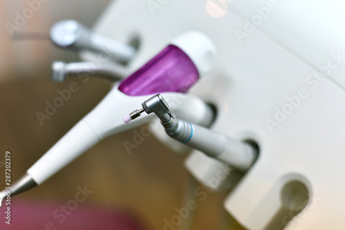 Dental equipment for teeth cleaning, Dentist instrument for dental clinic.