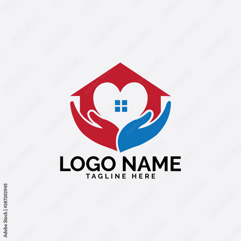 Home care logo vector template Home care logo vector template