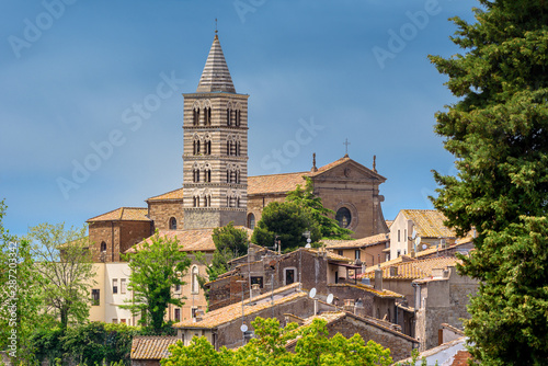 Amazing landscape with town Viterbo in Italy photo