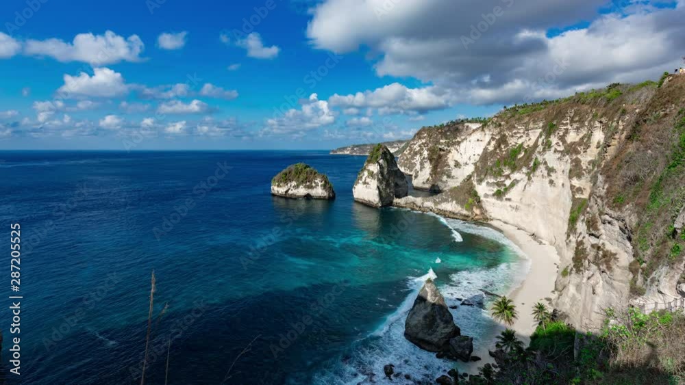 Time lapse Diamond beach in Nusa penida island,Bali,Indonesia Time lapse Diamond beach in Nusa penida island,Bali,Indonesia