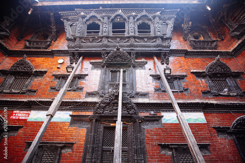 Kathmandu, Nepal - February 8, 2017: The Palace of the living goddess Royal Kumari