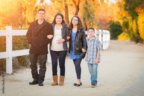 Hispanic Pregnant Family Wa...