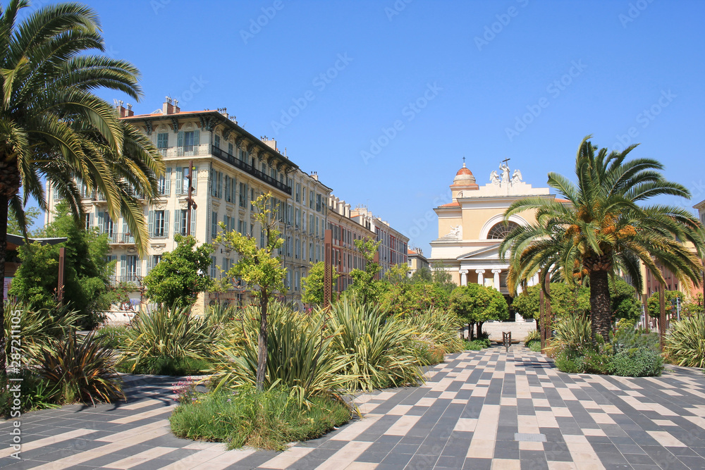 Naklejka The historic center of the city of Nice, Franch riviera, France