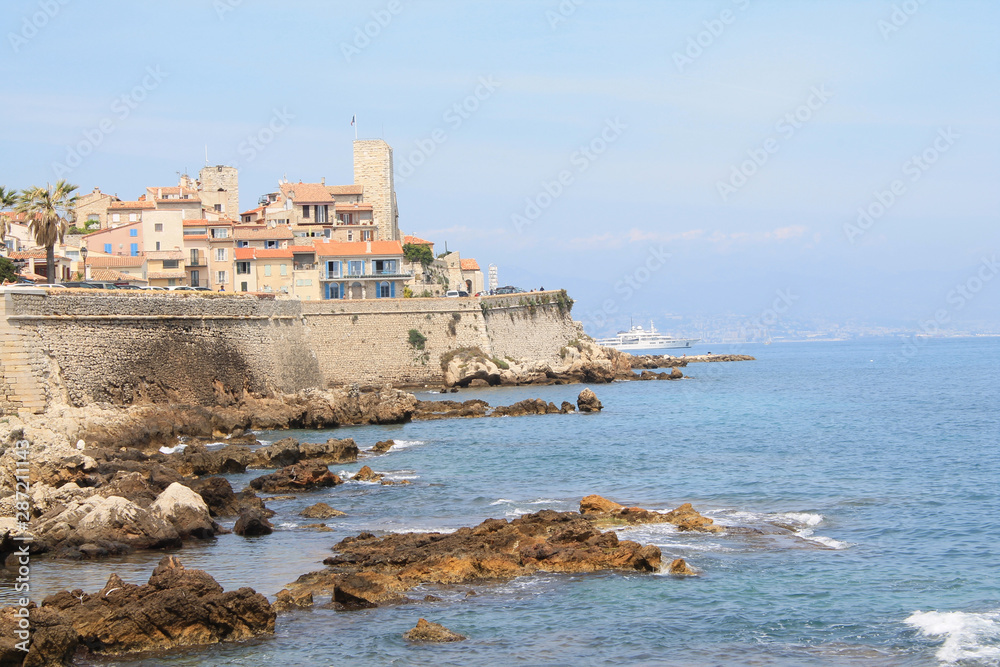 The old fortified town of Antibes and the famous Picasso museum, French Riviera, France
