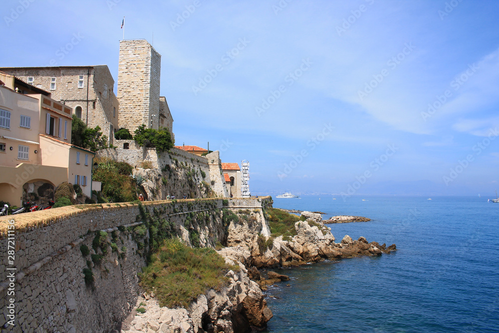 The old fortified town of Antibes and the famous Picasso museum, French Riviera, France