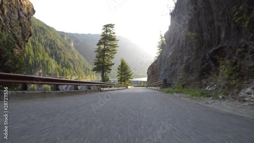 Driving Down to Diablo Dam in Washington Mountains