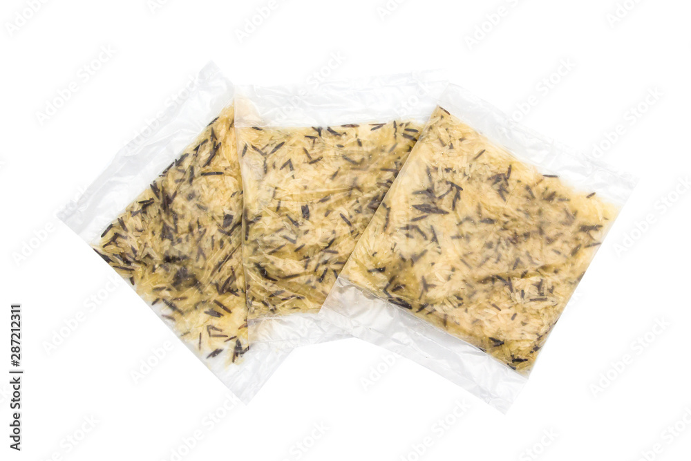Rice in a bag isolated on white Rice in a bag isolated on white