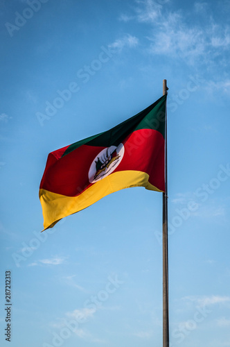 A beautiful view of brazil state flag (bandeira do rio grande do sul)