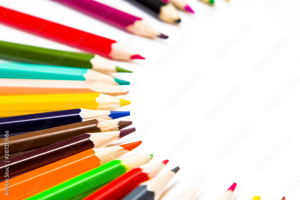 Color pencils isolated on white Color pencils isolated on white