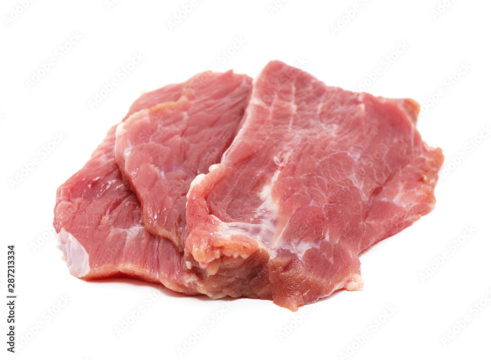 raw meat isolated on white