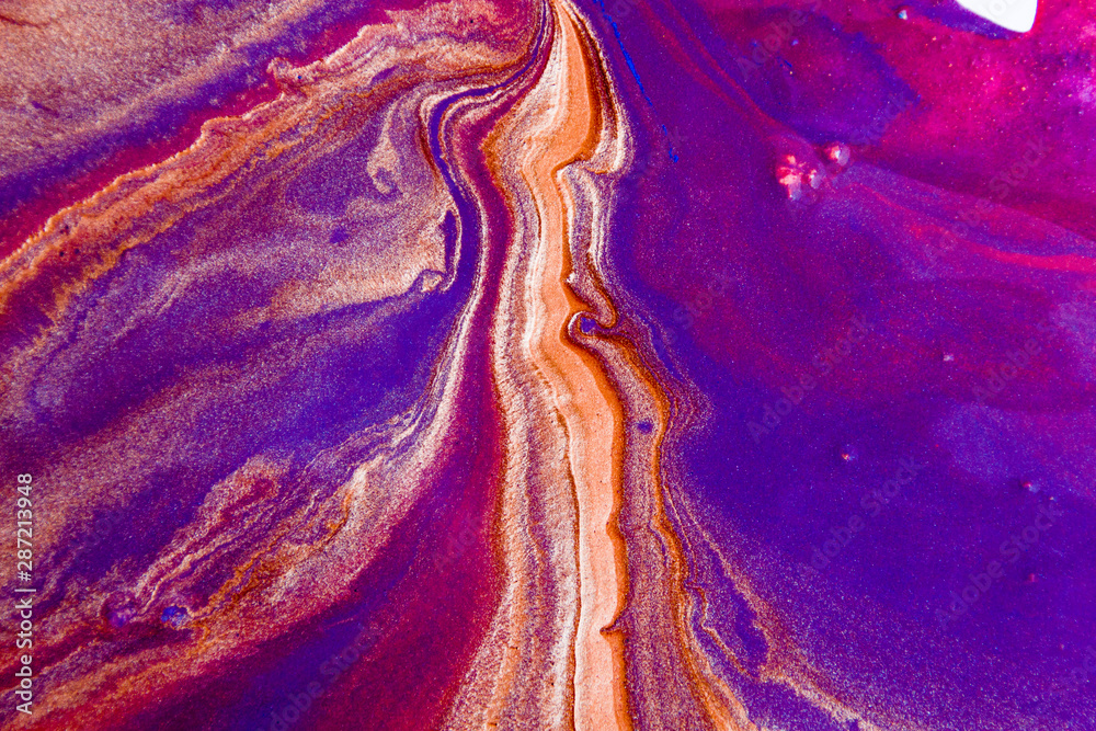 Fototapeta premium Spills and mixing paints background