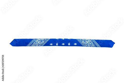 Blue bandana isolated on white background